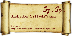 Szabados Szilvánusz névjegykártya